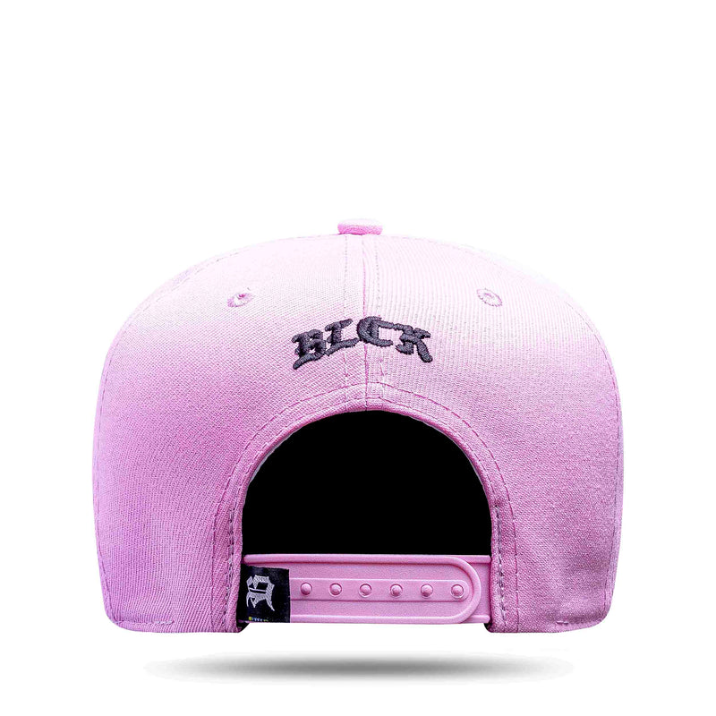 Boné Snapback Basic Rosa Claro Logo Preto