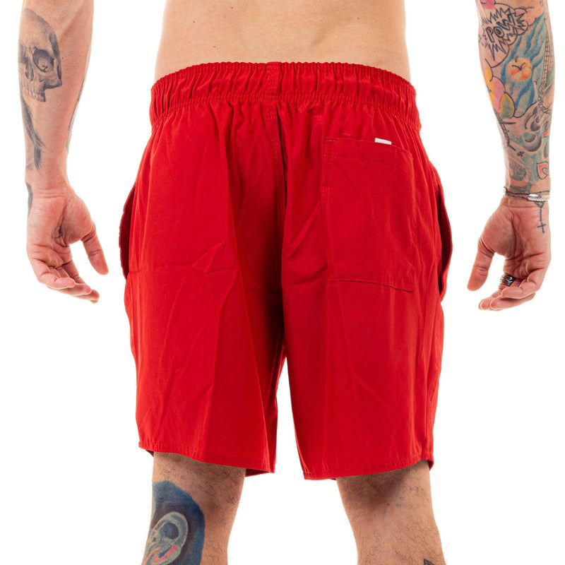 Shorts Praia Vermelho Blck Hexagon