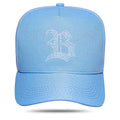 Boné Azul Claro Snapback Strass Branco