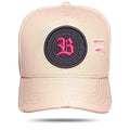 Boné Bege Snapback Cotton Follow Rosa