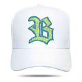 Boné Branco Snapback Logo B Sewing Verde