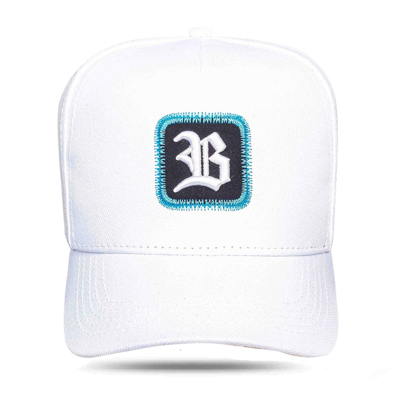 Boné Branco Snapback Compact Zig Zag Azul