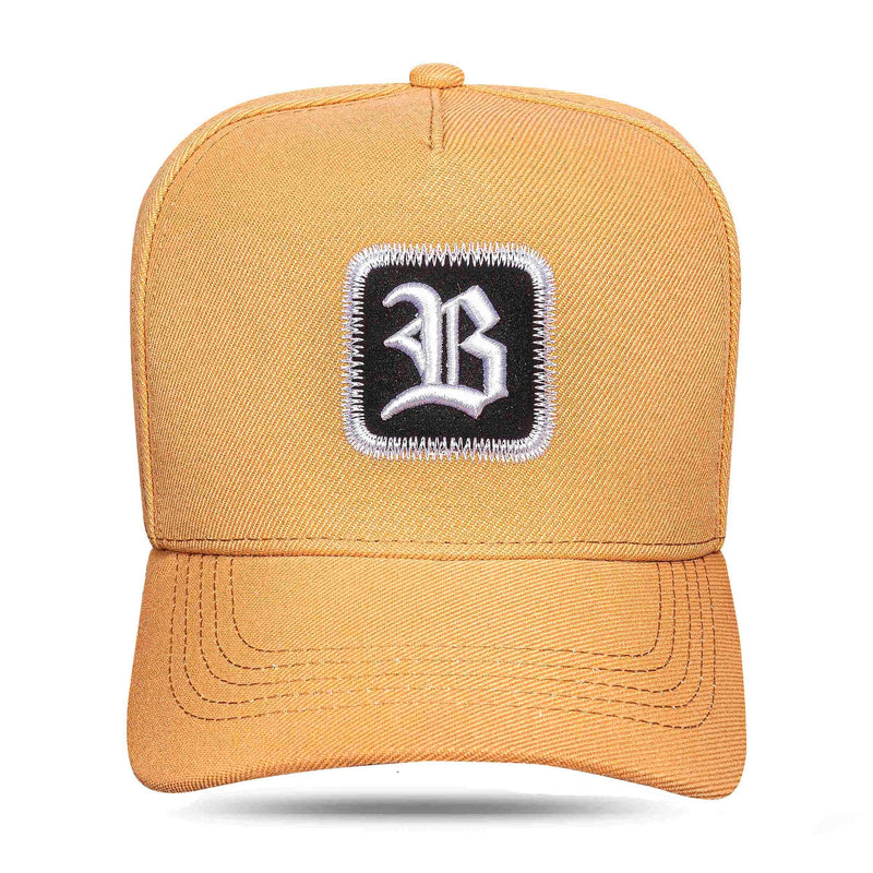 Boné Caramelo Snapback Compact Zig Zag Branco