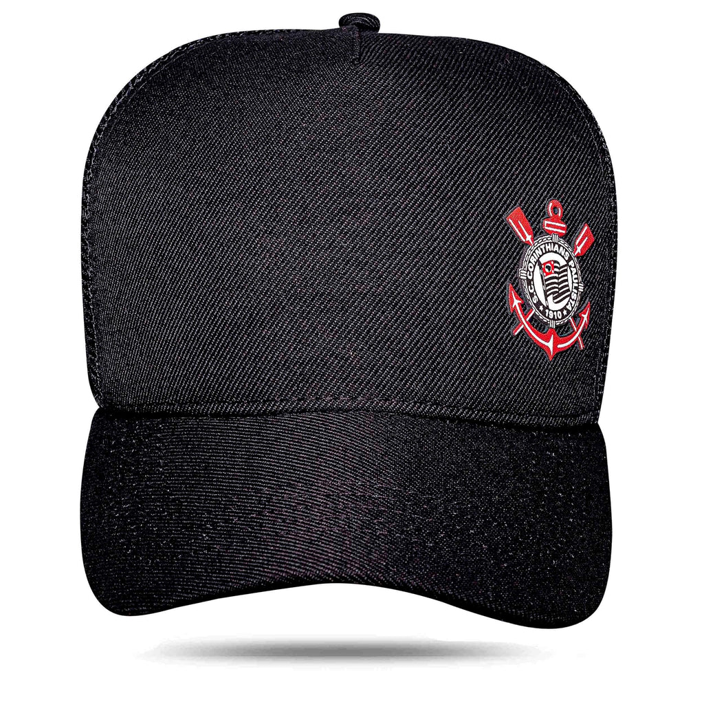 Boné Corinthians - Escudo Trucker Preto - Blck Brasil