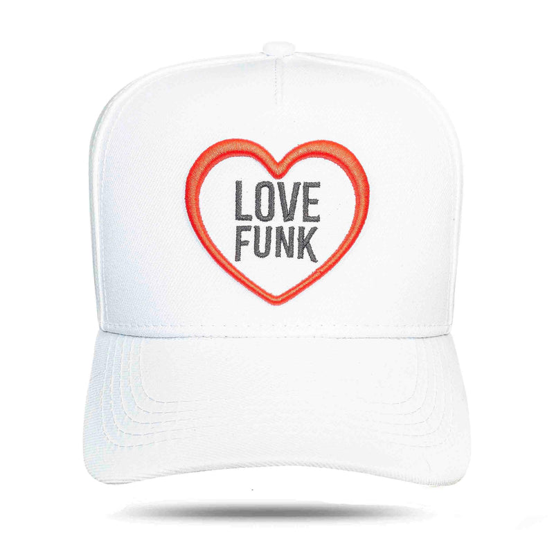 Boné Love Funk - Branco Contra Aba Vermelha Snapback - Blck Brasil