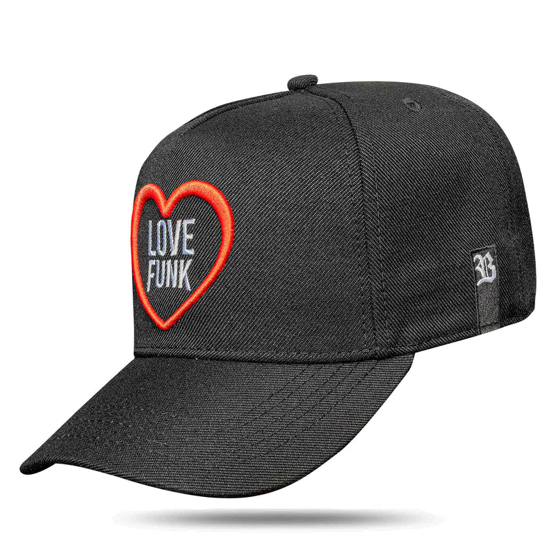 Boné Love Funk - Preto Contra Aba Vermelha Snapback - Blck Brasil