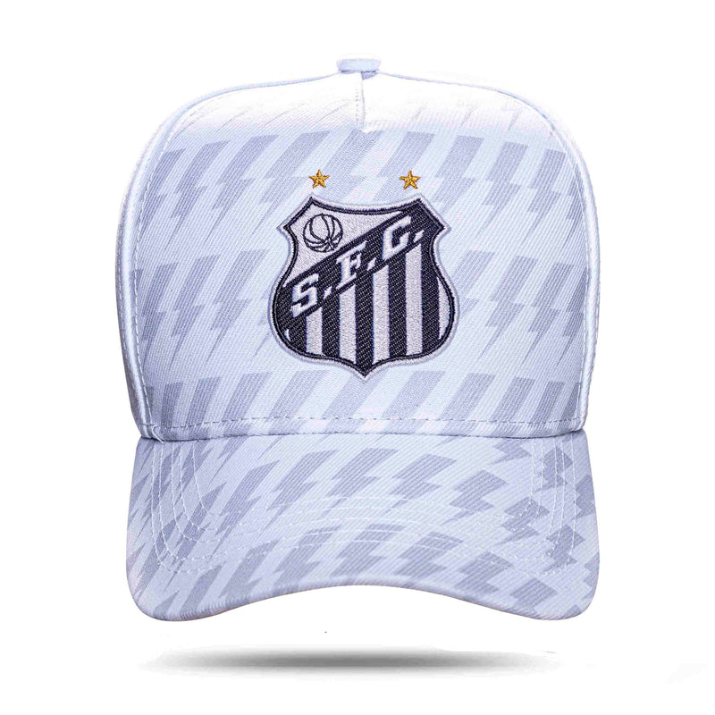 Boné Santos Fc - Raios Branco Snapback - Blck Brasil