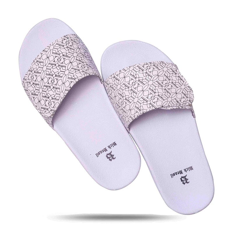 Chinelo Slide BLCK Velcro Branco