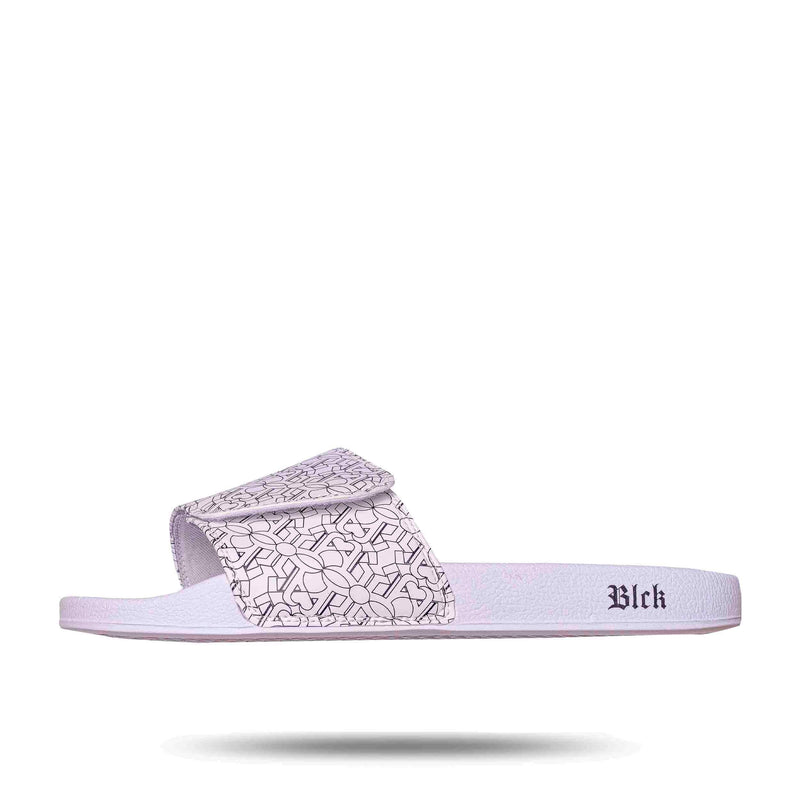 Chinelo Slide BLCK Velcro Branco