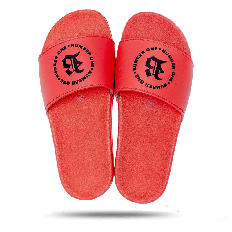 Chinelo Slide BLCK Vermelho Circulo Number One Preto