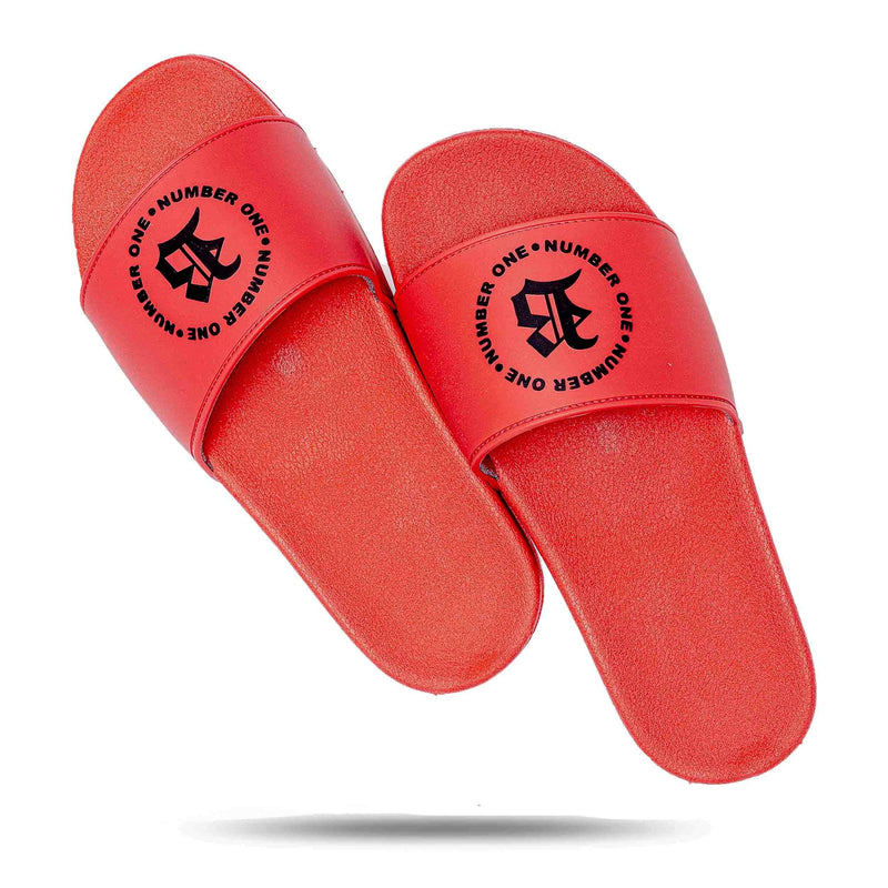 Chinelo Slide BLCK Vermelho Circulo Number One Preto