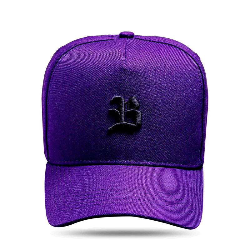 Boné Snapback Basic Roxo Logo Preto