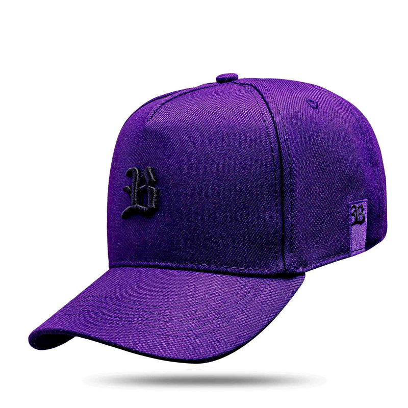 Boné Snapback Basic Roxo Logo Preto