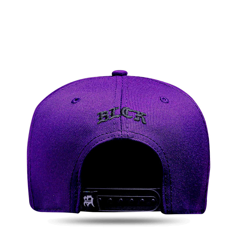 Boné Snapback Basic Roxo Logo Preto