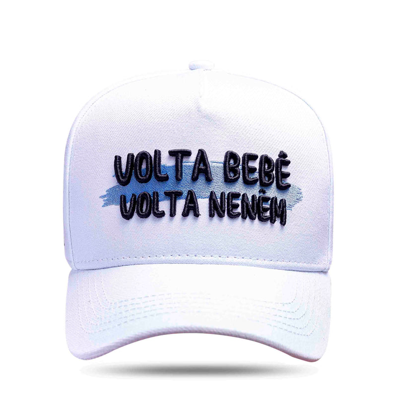 Boné Dj Guuga - Snapback Branco Volta Bebê Volta Neném