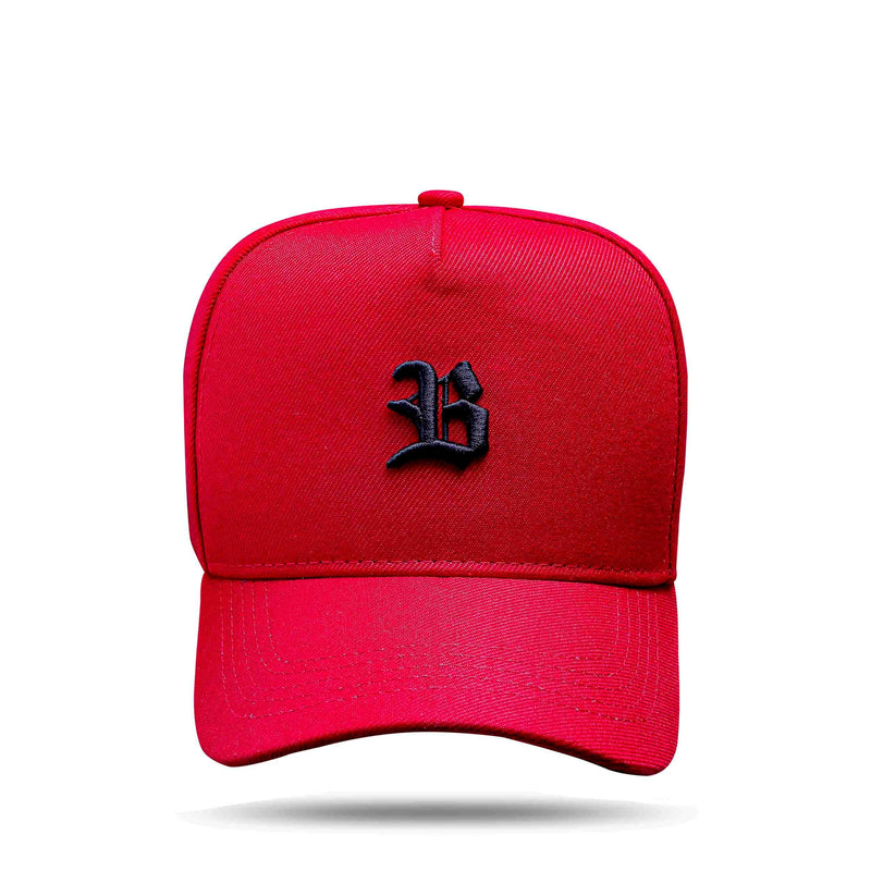 Boné Kids Snapback Basic Vermelho Logo Preto