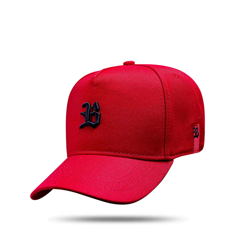 Boné Kids Snapback Basic Vermelho Logo Preto