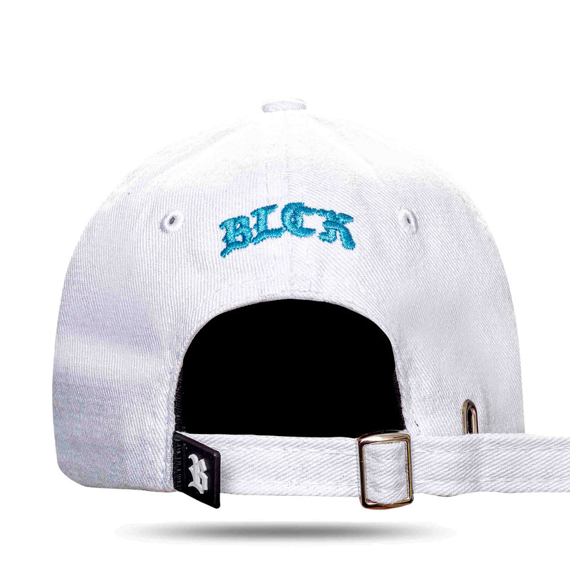 Boné Dad Hat Branco Circulo Number One Logo Laranja