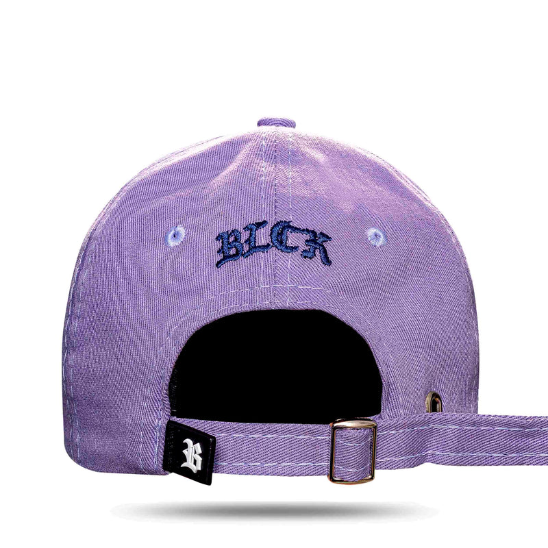 Boné Dad Hat Lilás Circulo Number One Logo Azul